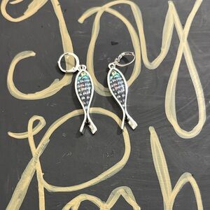 Silver Fish-Shaped Earrings